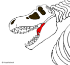 Dibujo Esqueleto tiranosaurio rex pintado por ghgjhg