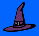 Dibujo Sombrero de bruja pintado por paula5