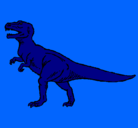 Dibujo Tiranosaurus Rex pintado por dragonjp