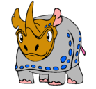 Dibujo Rinoceronte pintado por miguelgiraldo