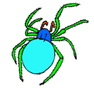 Dibujo Araña venenosa pintado por abril