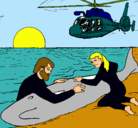 Dibujo Rescate ballena pintado por lucianasantacruz