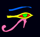 Dibujo Ojo Horus pintado por sandra