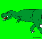 Dibujo Tiranosaurio rex pintado por JOAQUIN