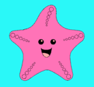 Dibujo Estrella de mar pintado por bebe