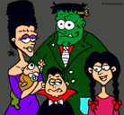 Dibujo Familia de monstruos pintado por neko