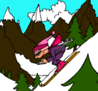 Dibujo Esquiador pintado por joacoyjeni