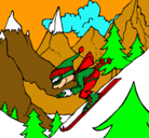 Dibujo Esquiador pintado por zoe