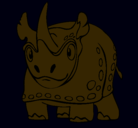 Dibujo Rinoceronte pintado por dana