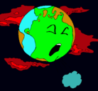 Dibujo Tierra enferma pintado por antonella
