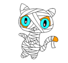 Dibujo Gato garabato momia pintado por ana