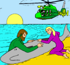 Dibujo Rescate ballena pintado por carlos