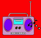 Dibujo Radio cassette 2 pintado por cony