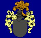 Dibujo Escudo de armas y casco pintado por ivan