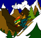 Dibujo Esquiador pintado por miguelito