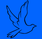 Dibujo Paloma de la paz al vuelo pintado por juanpablo