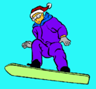 Dibujo Snowboard pintado por anllela