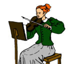 Dibujo Dama violinista pintado por daniela
