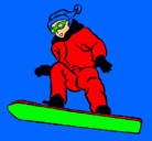 Dibujo Snowboard pintado por david