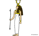 Dibujo Hathor pintado por Ivonne