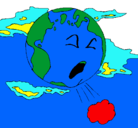 Dibujo Tierra enferma pintado por impactoambiental2
