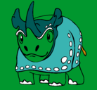 Dibujo Rinoceronte pintado por adrian3