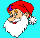 Dibujo Cara Papa Noel pintado por beatriz