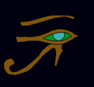 Dibujo Ojo Horus pintado por ornella