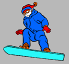 Dibujo Snowboard pintado por matias