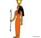 Dibujo Hathor pintado por chofitas218