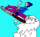 Dibujo Salto con moto de nieve pintado por DIBUPRINCES