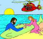 Dibujo Rescate ballena pintado por NATALI