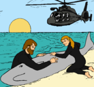Dibujo Rescate ballena pintado por lucy