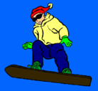 Dibujo Snowboard pintado por snowboarder
