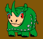 Dibujo Rinoceronte pintado por alonso