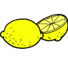 Dibujo limón pintado por ascen