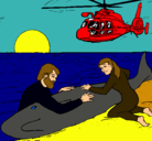 Dibujo Rescate ballena pintado por camaro