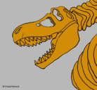 Dibujo Esqueleto tiranosaurio rex pintado por sergio