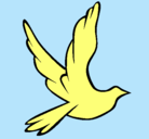 Dibujo Paloma de la paz al vuelo pintado por angel