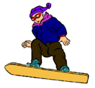 Dibujo Snowboard pintado por DULCE