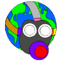 Dibujo Tierra con máscara de gas pintado por ivanhabith