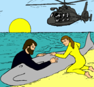 Dibujo Rescate ballena pintado por melanie