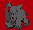 Dibujo Rinoceronte II pintado por shilso