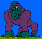 Dibujo Gorila pintado por paola