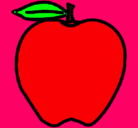 Dibujo manzana pintado por veronica