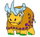 Dibujo Rinoceronte pintado por tania