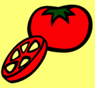 Dibujo Tomate pintado por Fa