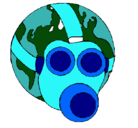 Dibujo Tierra con máscara de gas pintado por andreaguillencastro