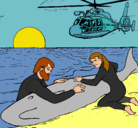 Dibujo Rescate ballena pintado por joacoyjeni