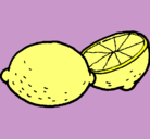 Dibujo limón pintado por melany